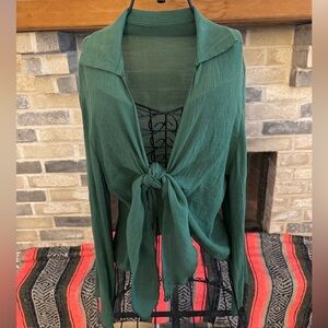 SHEIN Curve Green Women's Top